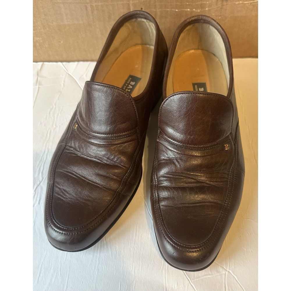 Bally Sligo Calfskin Leather Slip On‎ Loafers Dress Shoes Mens Size 7M
